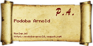 Podoba Arnold névjegykártya